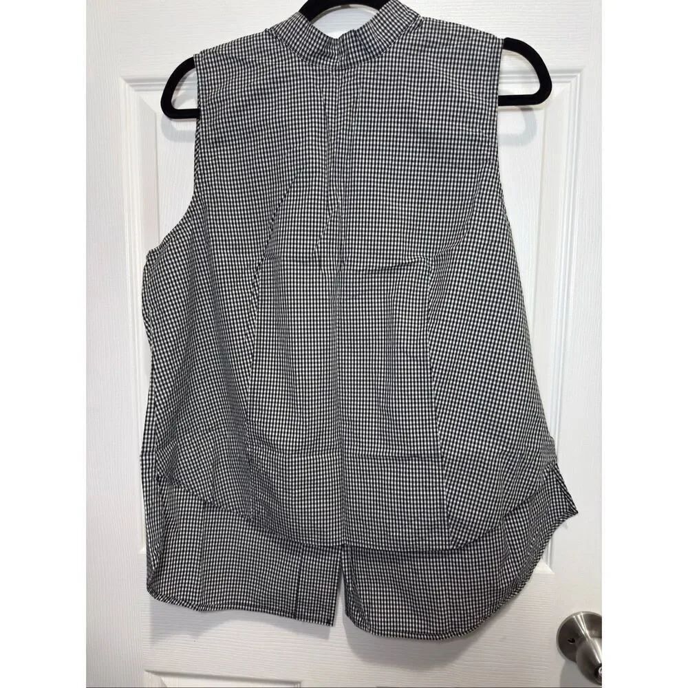 Frame gingham high neck top Large - Picture 2 of 4